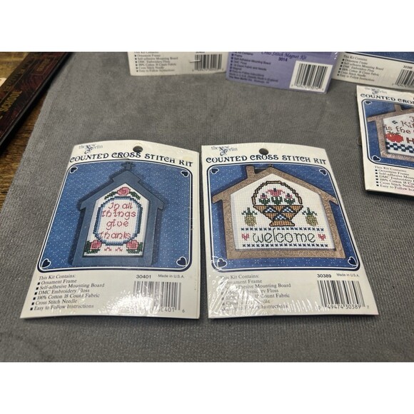 New Berlin Counted Cross Stitch Kit Lot of 6 Crafts Duck Swan House Frames - Picture 2 of 7